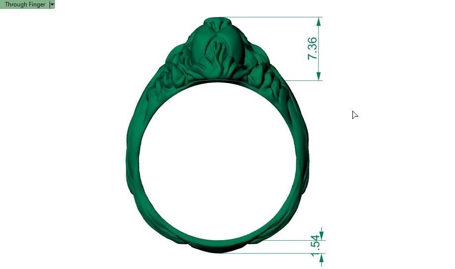 lion ring 3D print model_21