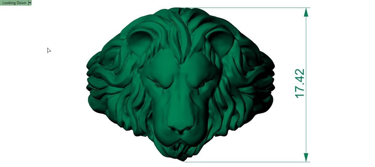 lion ring 3D print model_19