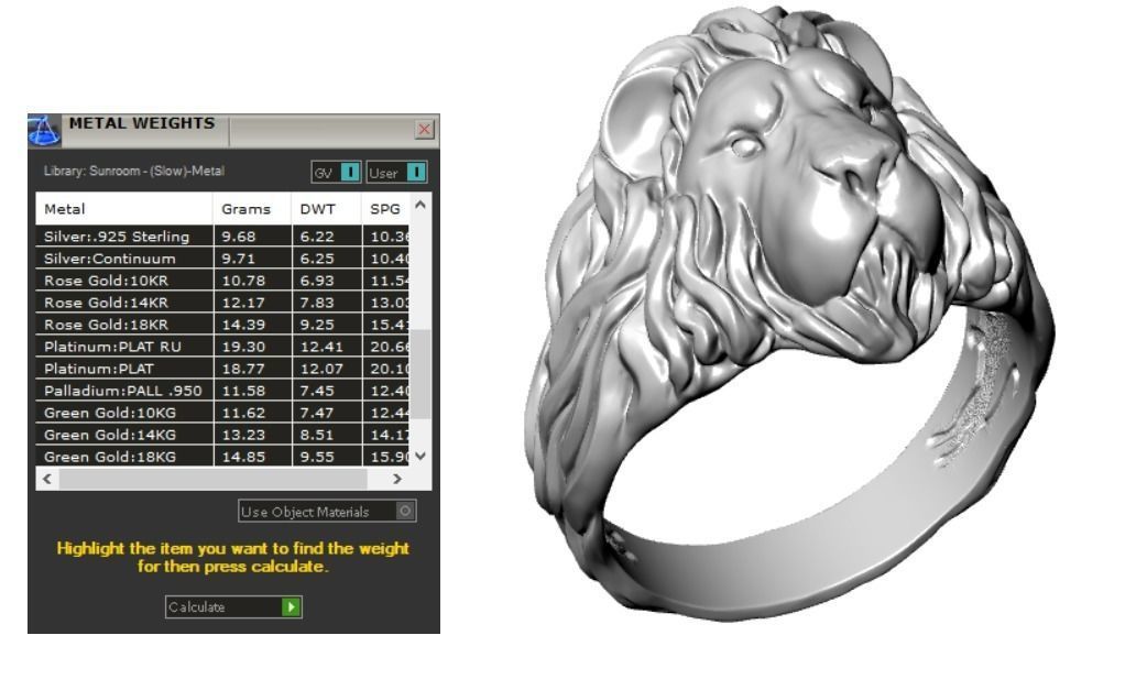 lion ring 3D print model_16