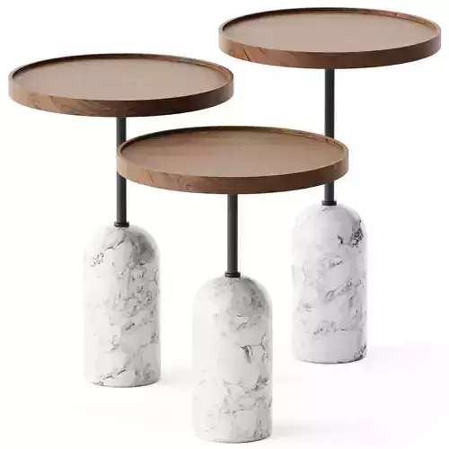 Round Side Tables Ekero by Porada