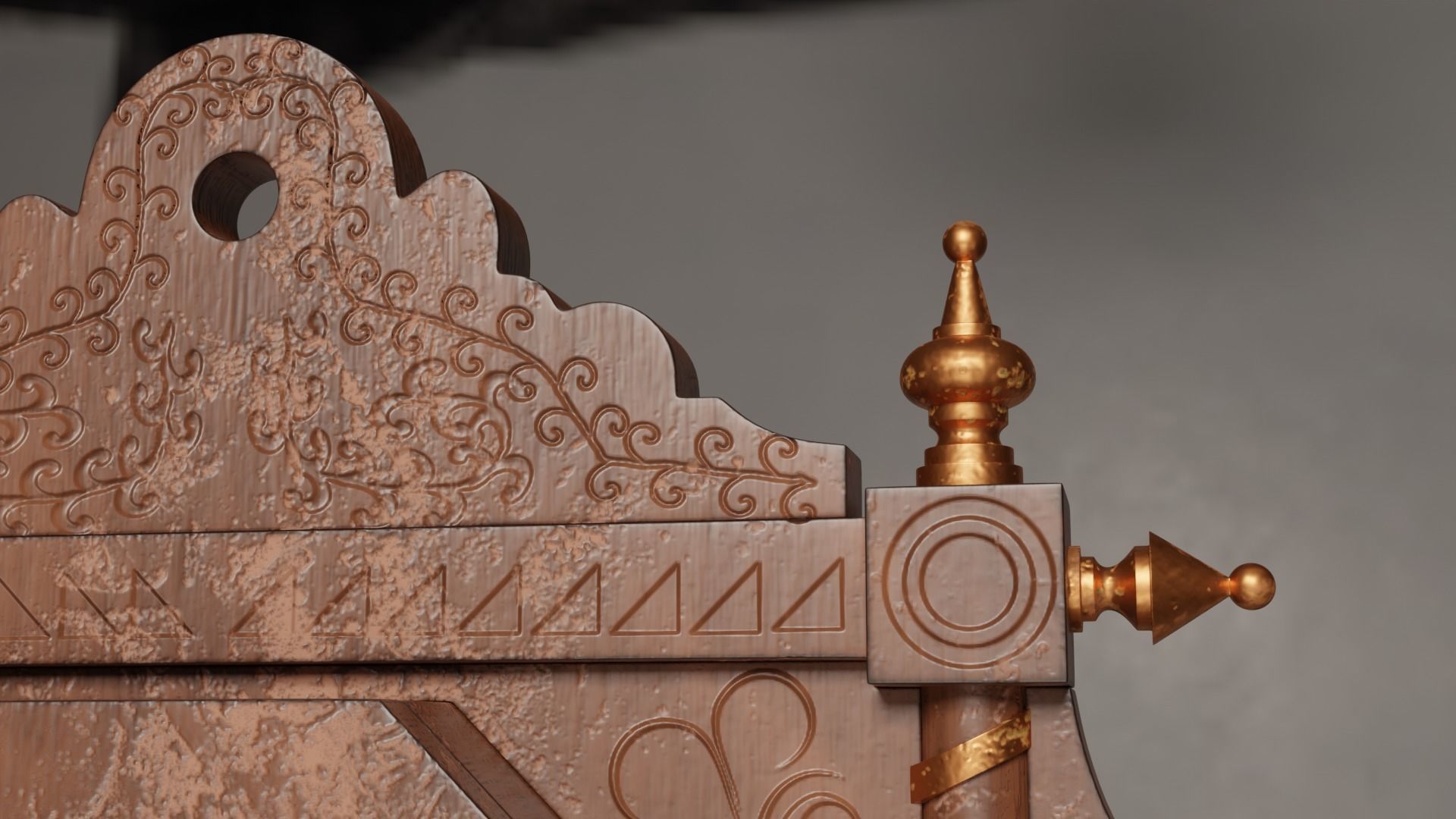 Pendulum Clock 3D model_19