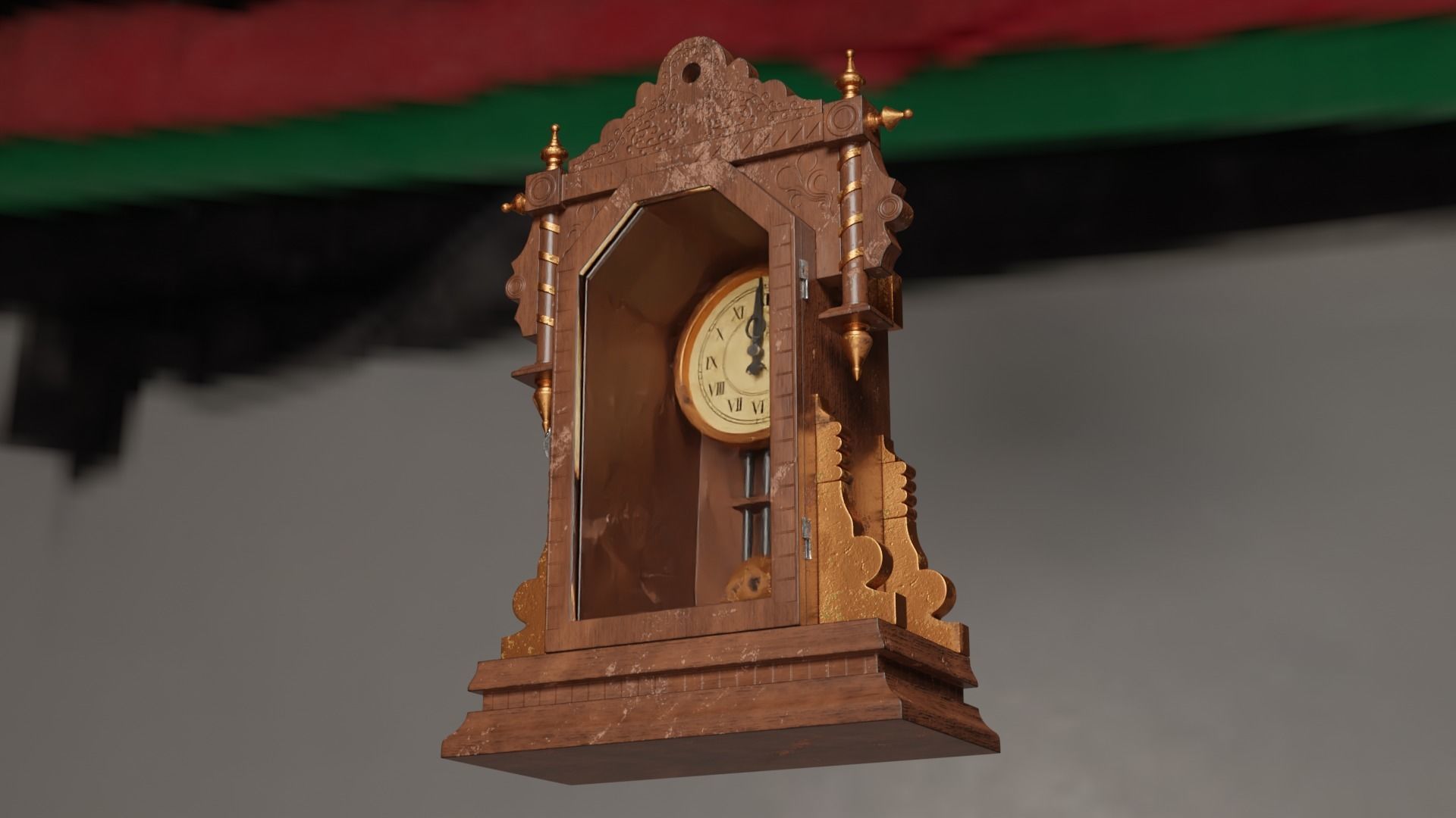Pendulum Clock 3D model_9