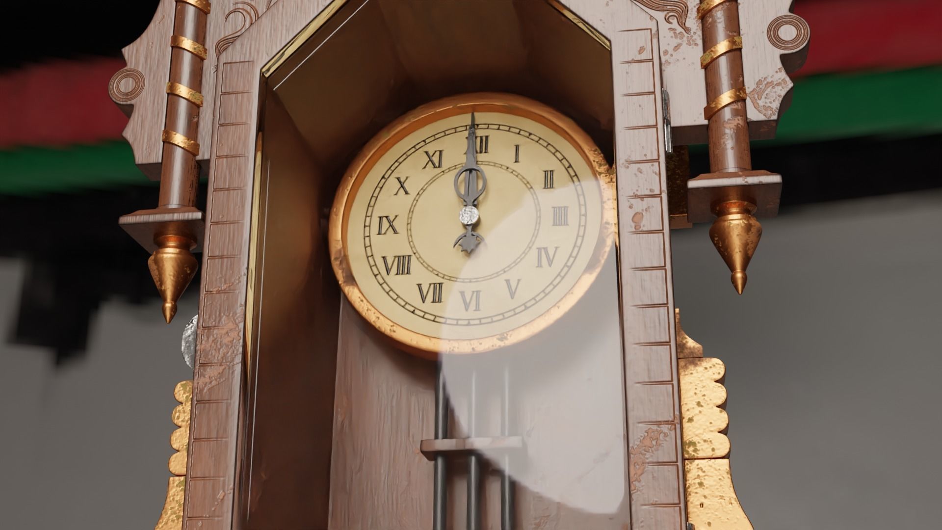 Pendulum Clock 3D model_12