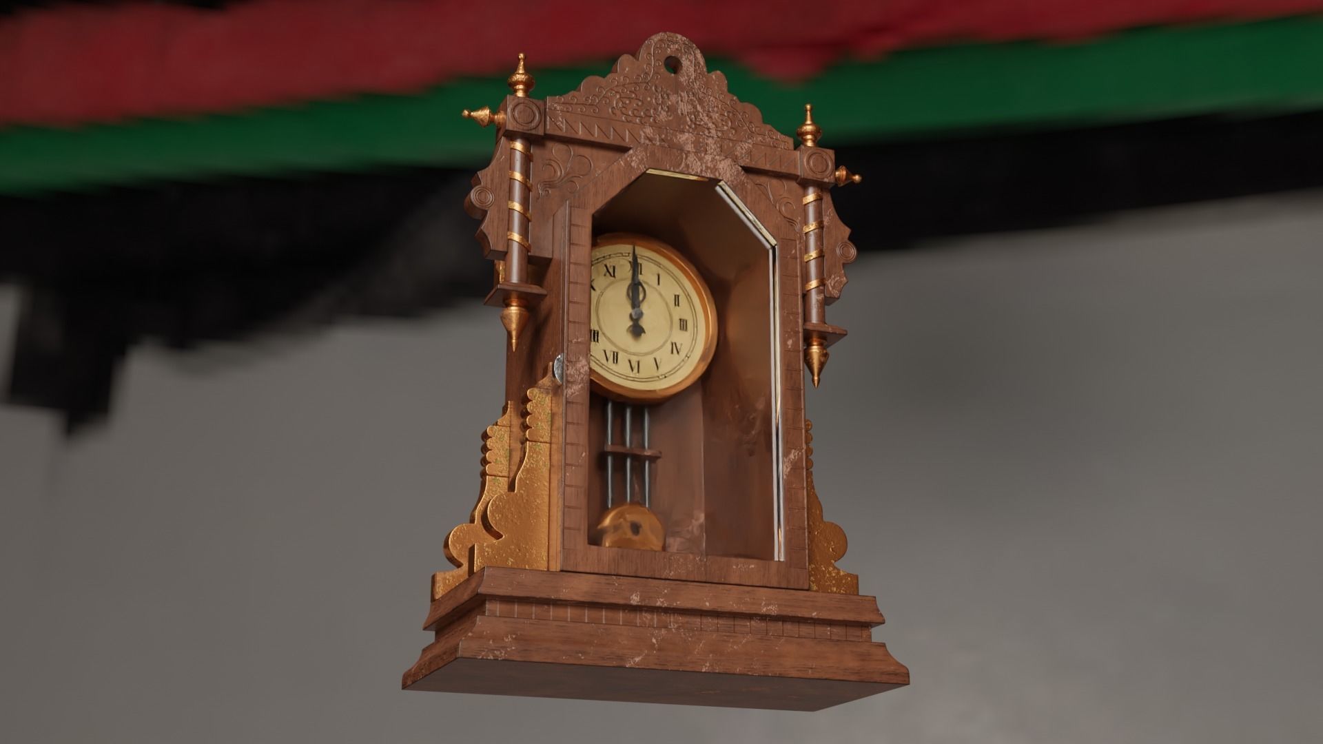 Pendulum Clock 3D model_2