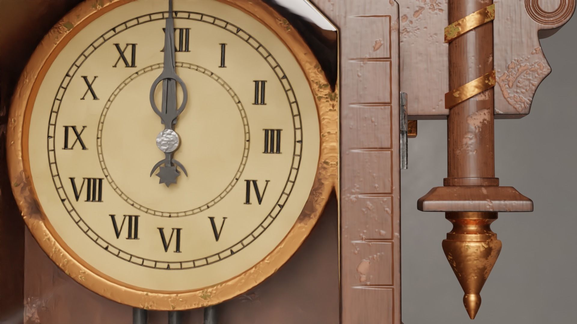 Pendulum Clock 3D model_20