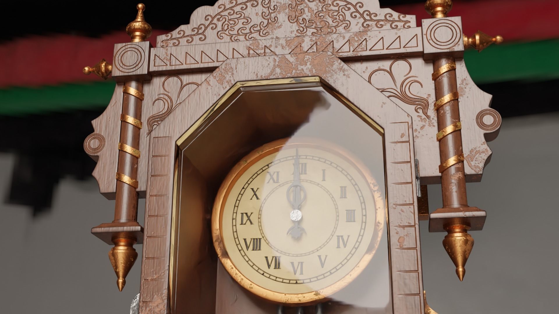 Pendulum Clock 3D model_11