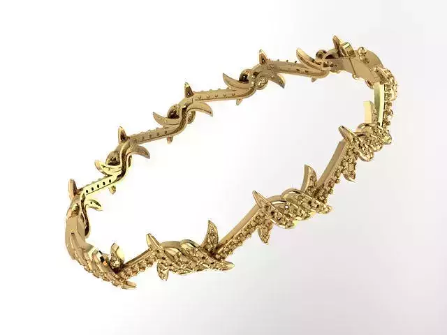 barbed wire bracelet 3D print model