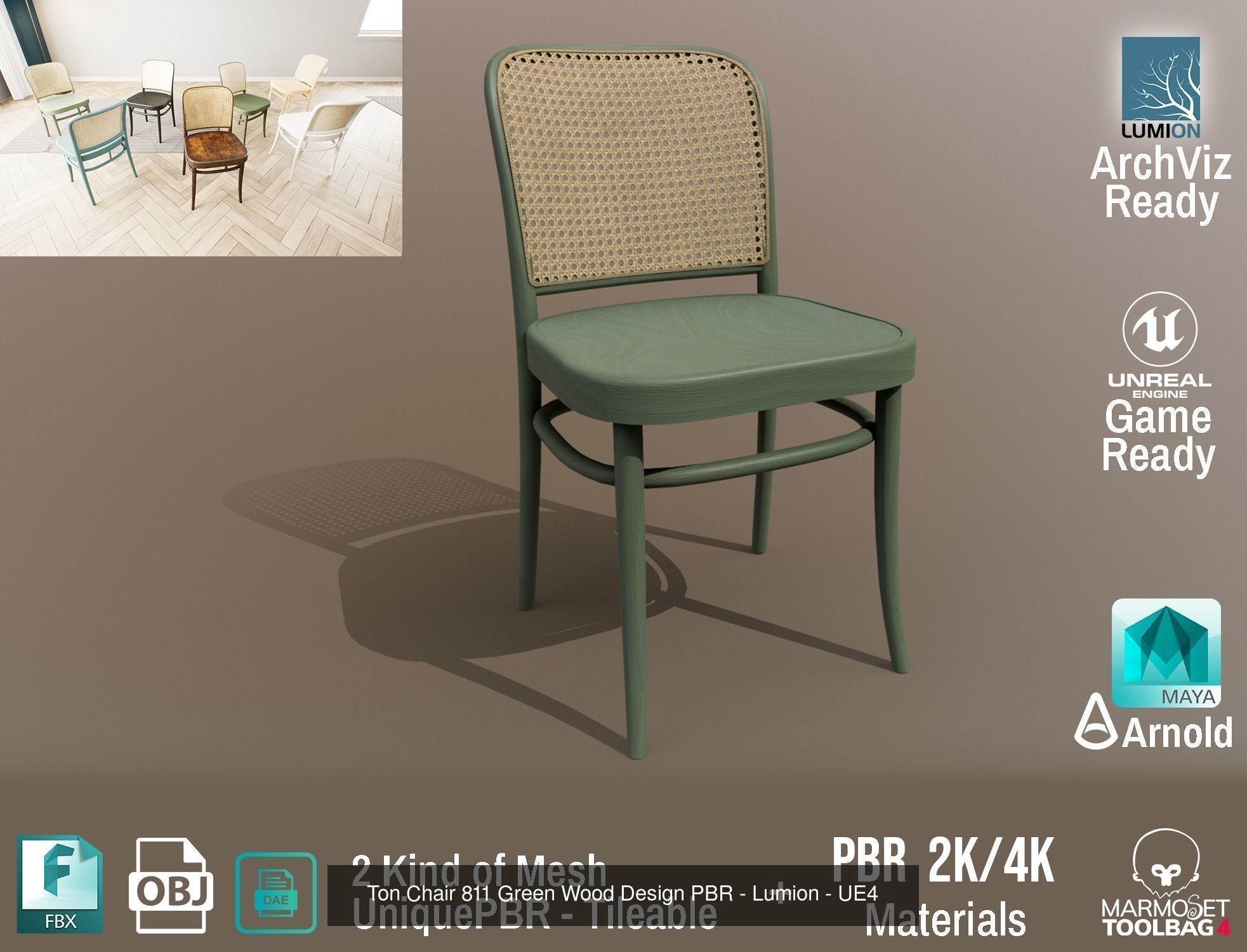 Furniture Design Pack - Ton Thonet and Others 3D Model Collection_61