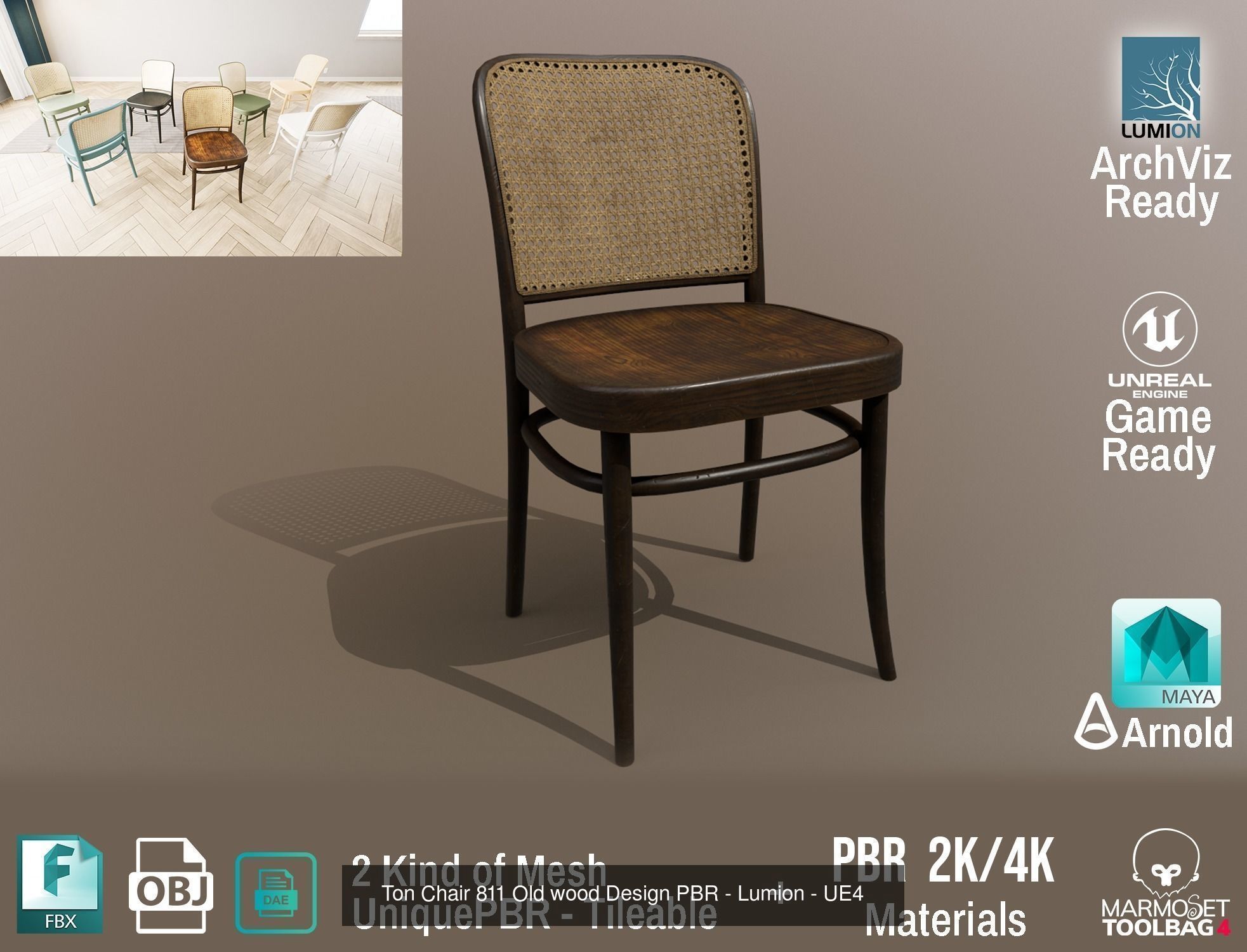 Furniture Design Pack - Ton Thonet and Others 3D Model Collection_63