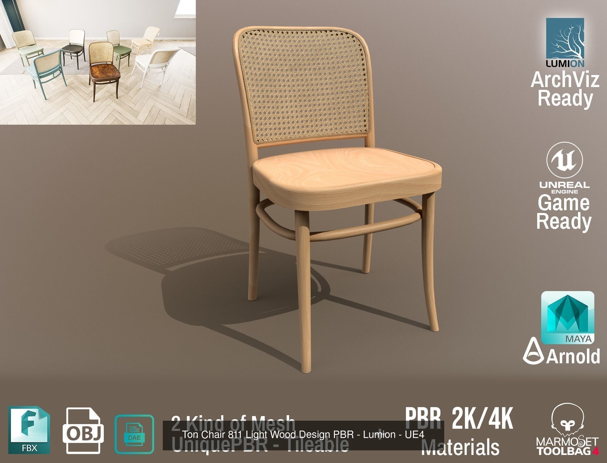 Furniture Design Pack - Ton Thonet and Others 3D Model Collection_62