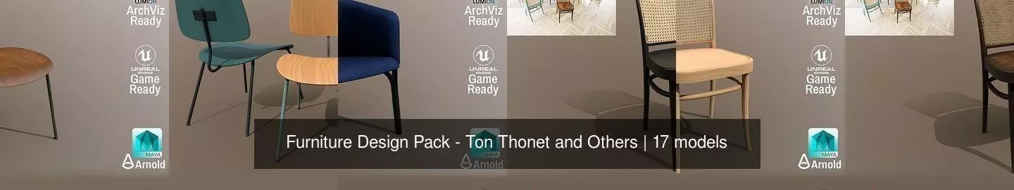 Furniture Design Pack - Ton Thonet and Others 3D Model Collection_44