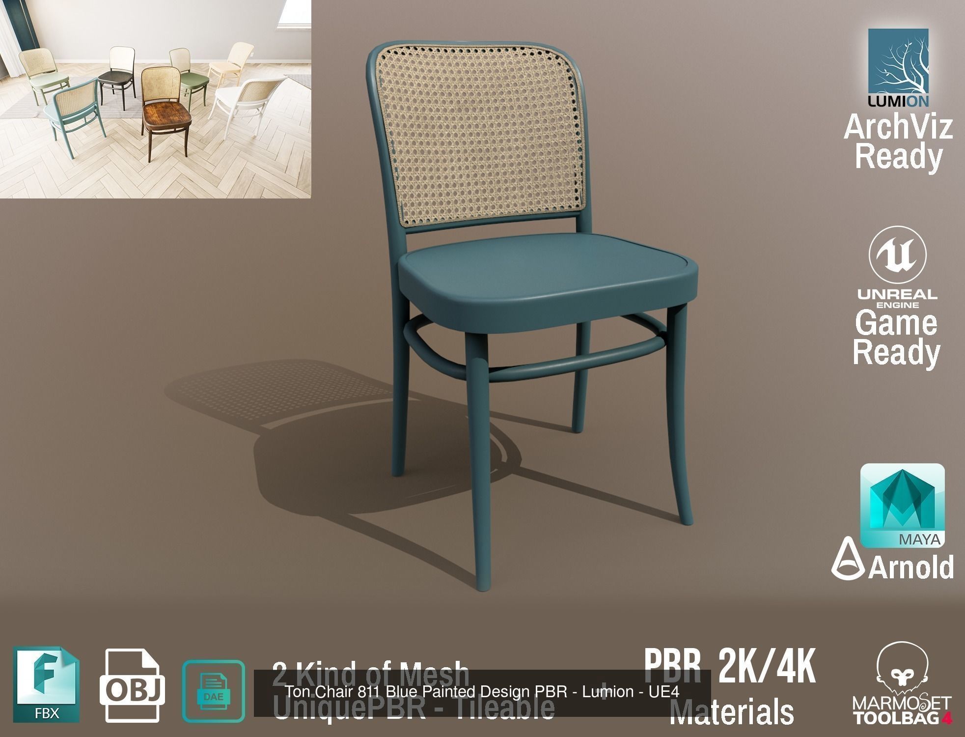 Furniture Design Pack - Ton Thonet and Others 3D Model Collection_60