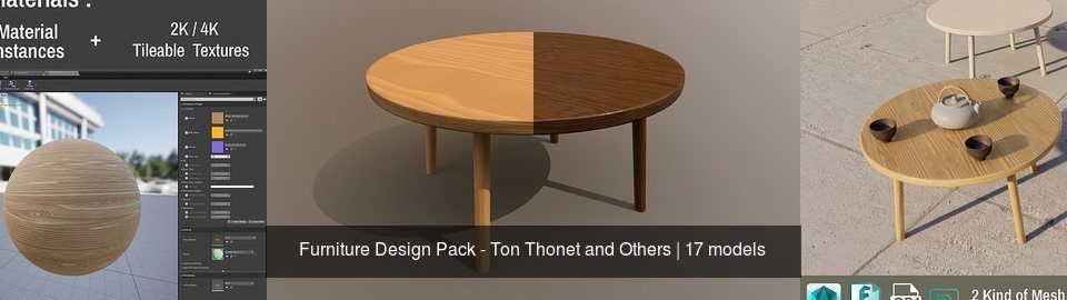 Furniture Design Pack - Ton Thonet and Others 3D Model Collection_52