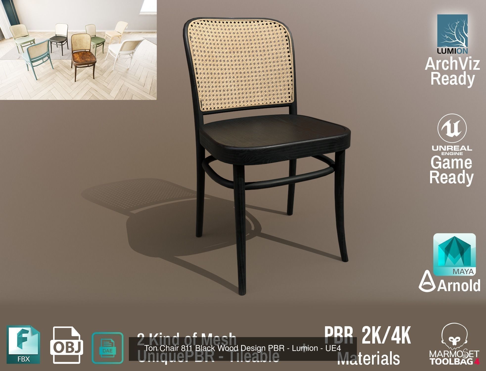 Furniture Design Pack - Ton Thonet and Others 3D Model Collection_59
