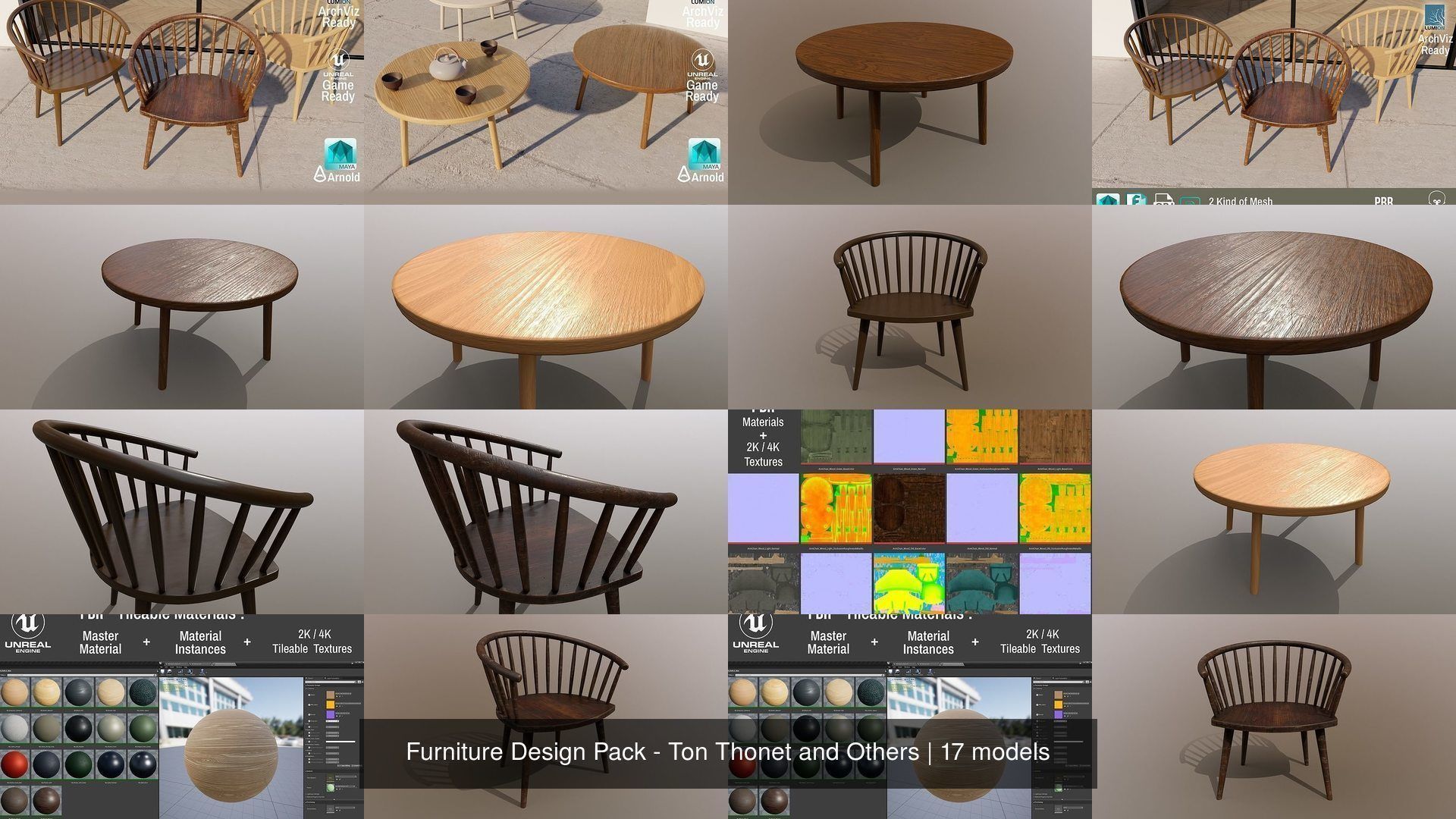 Furniture Design Pack - Ton Thonet and Others 3D Model Collection_49