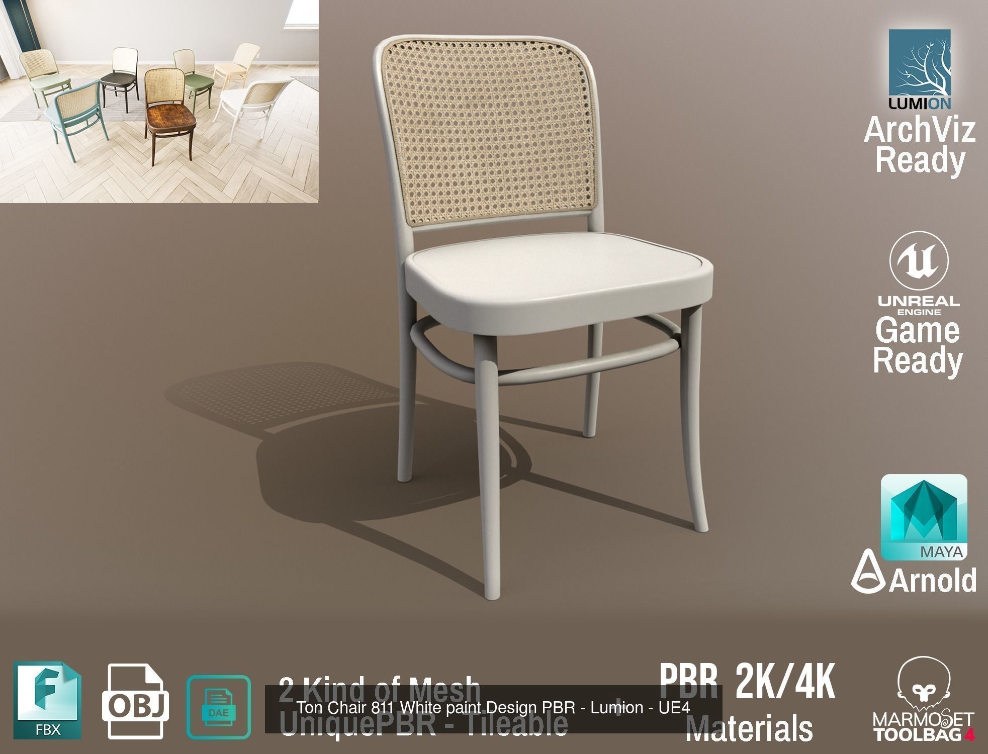 Furniture Design Pack - Ton Thonet and Others 3D Model Collection_64