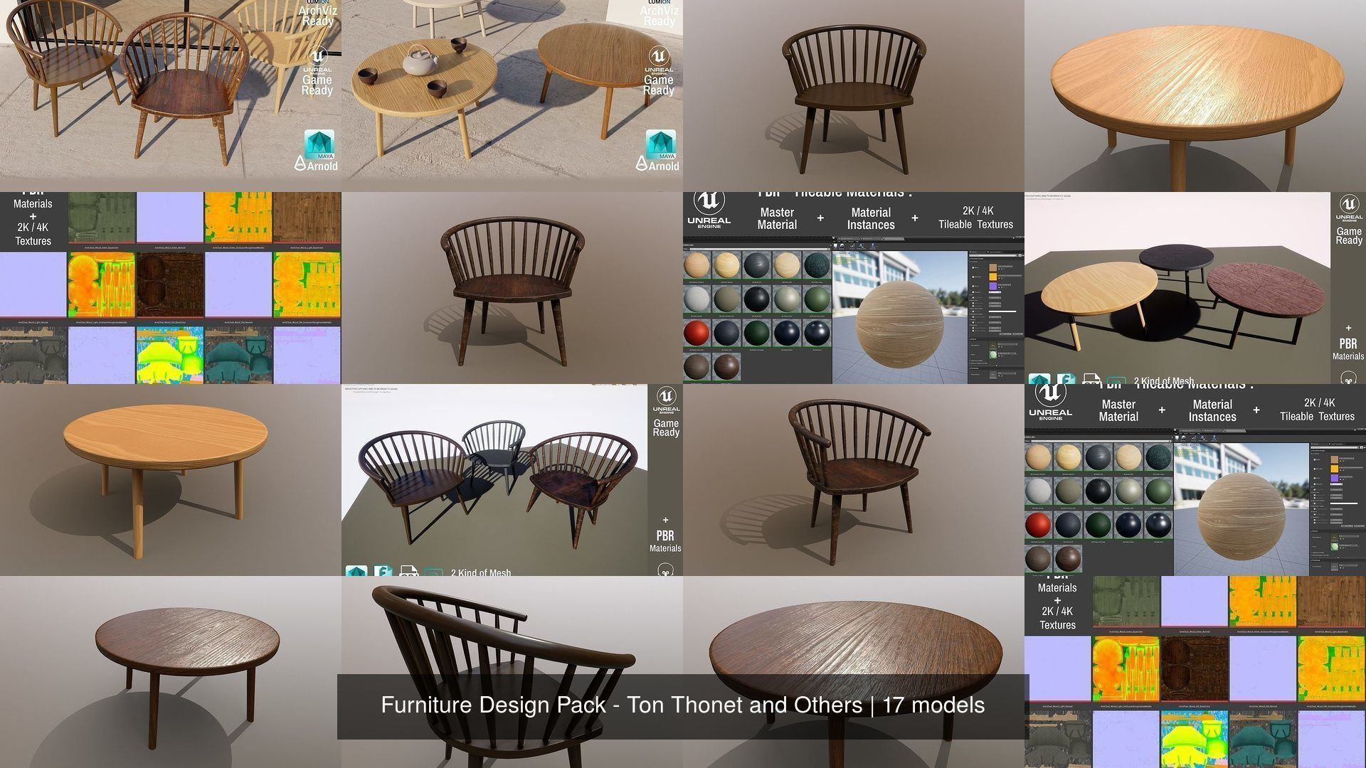 Furniture Design Pack - Ton Thonet and Others 3D Model Collection_51
