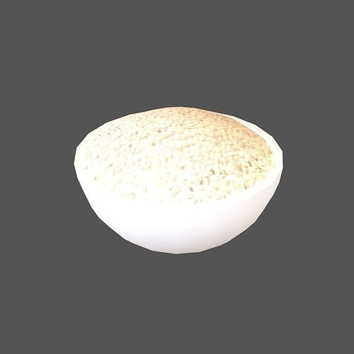 Rice Bowl v1 002 Low-poly 3D model