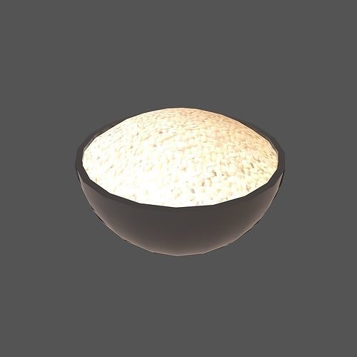 Rice Bowl v1 003 Low-poly 3D model