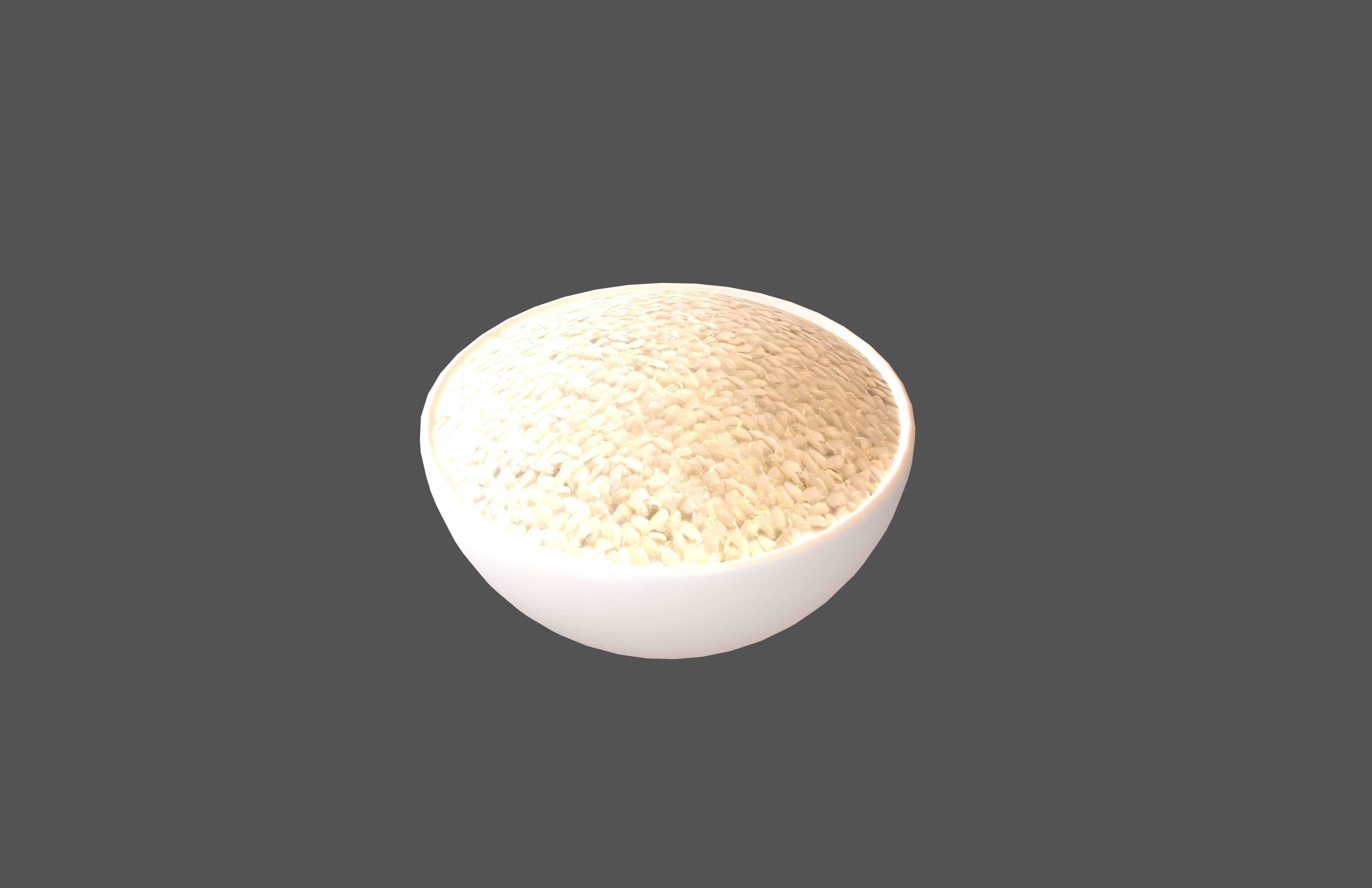 Rice Bowl v2 002 Low-poly 3D model_2