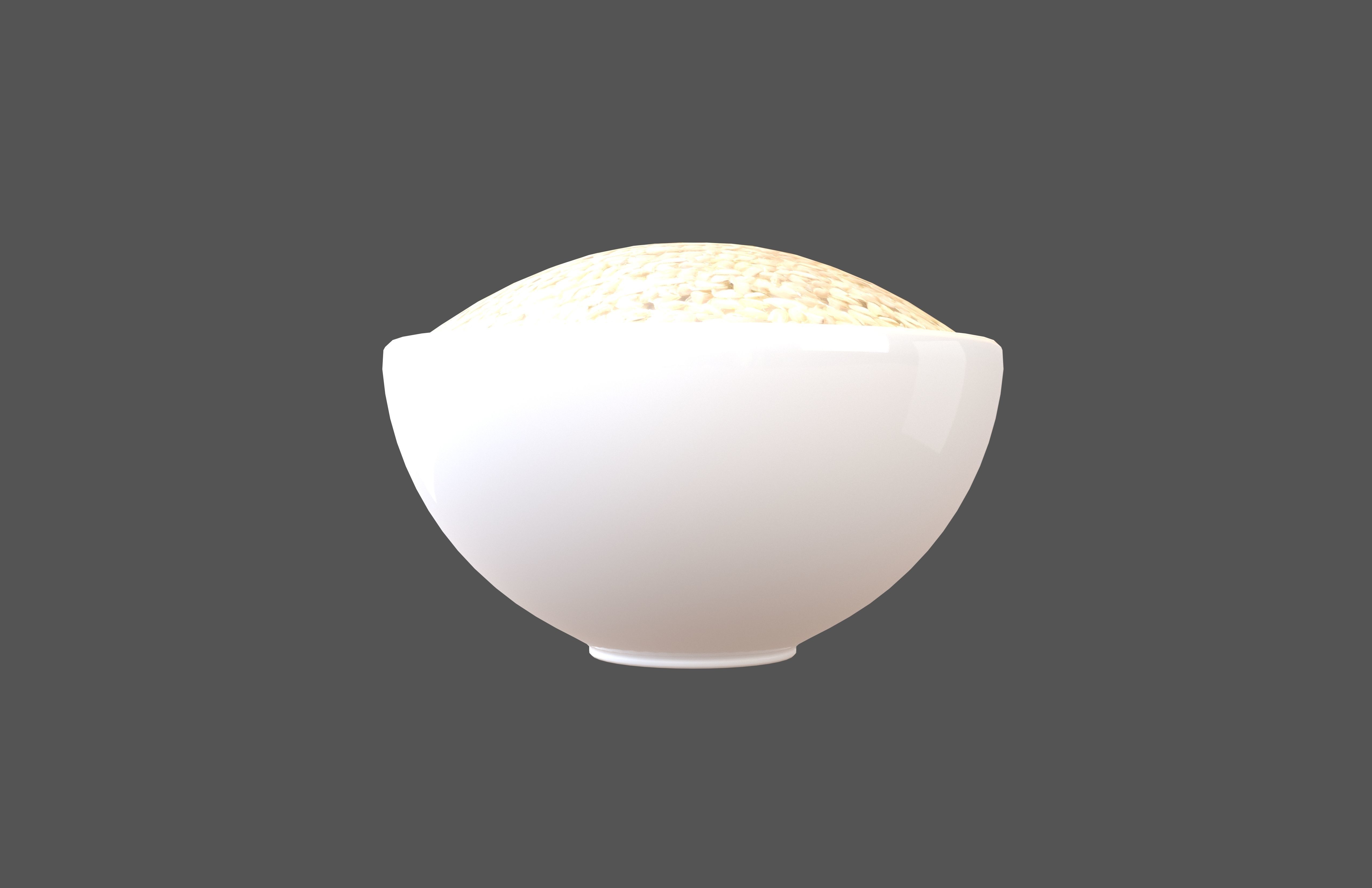 Rice Bowl v2 004 Low-poly 3D model_1