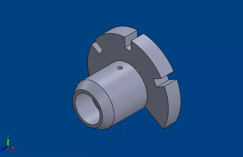 solidtutorial027 cylindrical part with hole in it Free 3D model