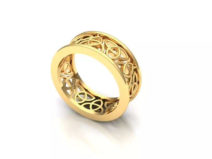 ring gold 3D print model_0