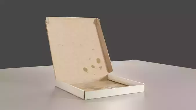 Folding Pizza Box Free low-poly 3D model