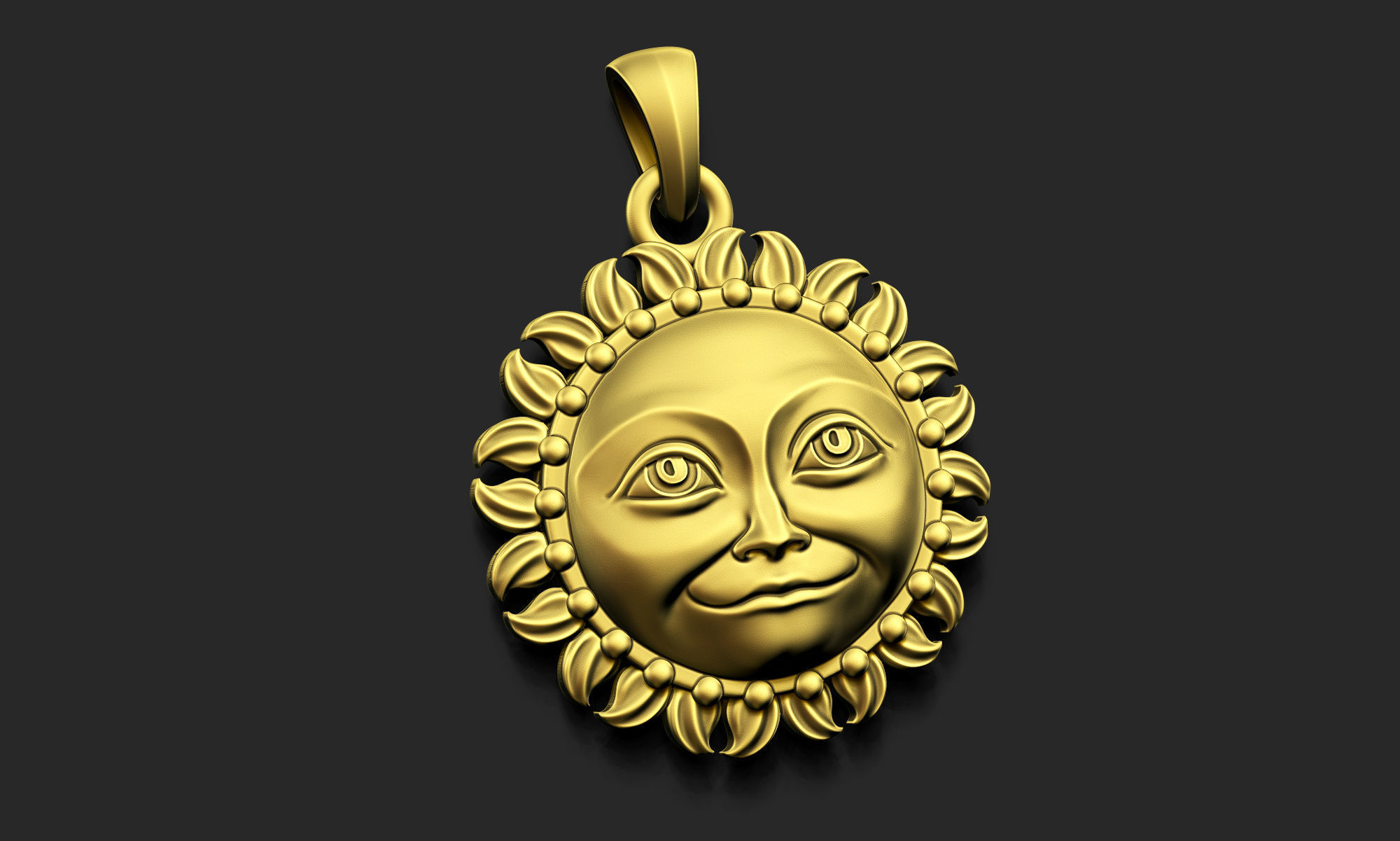 Sun Pendant 3D print model_2