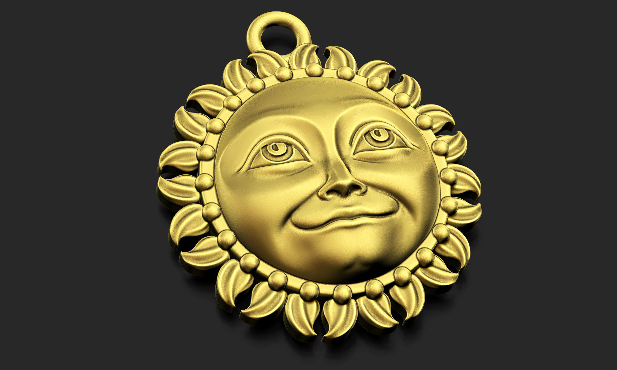 Sun Pendant 3D print model_6