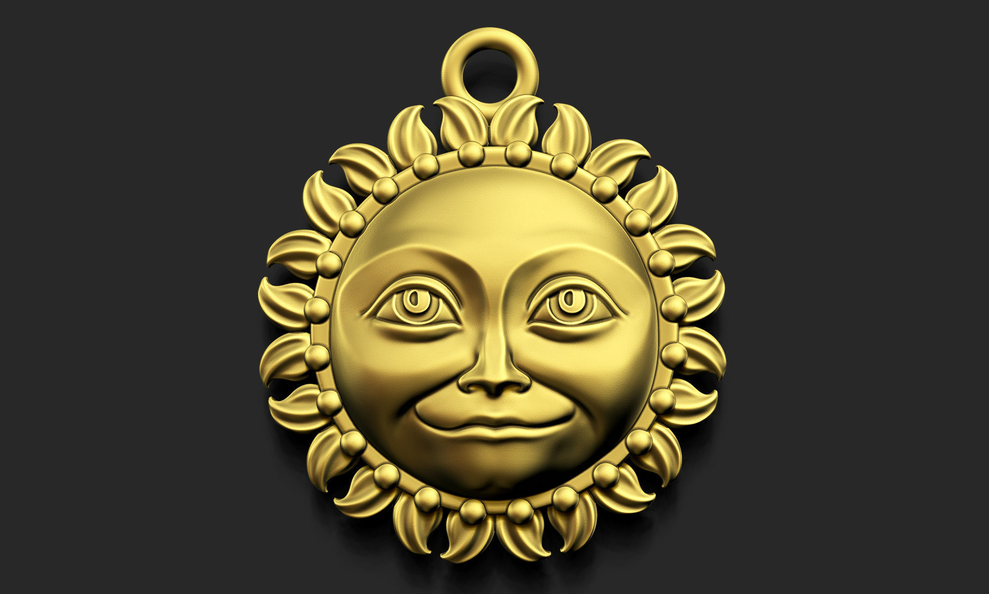 Sun Pendant 3D print model_4