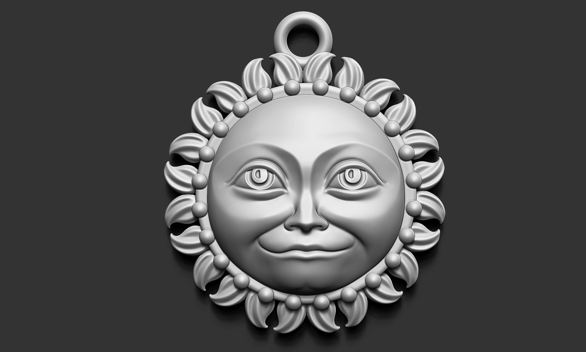 Sun Pendant 3D print model_10