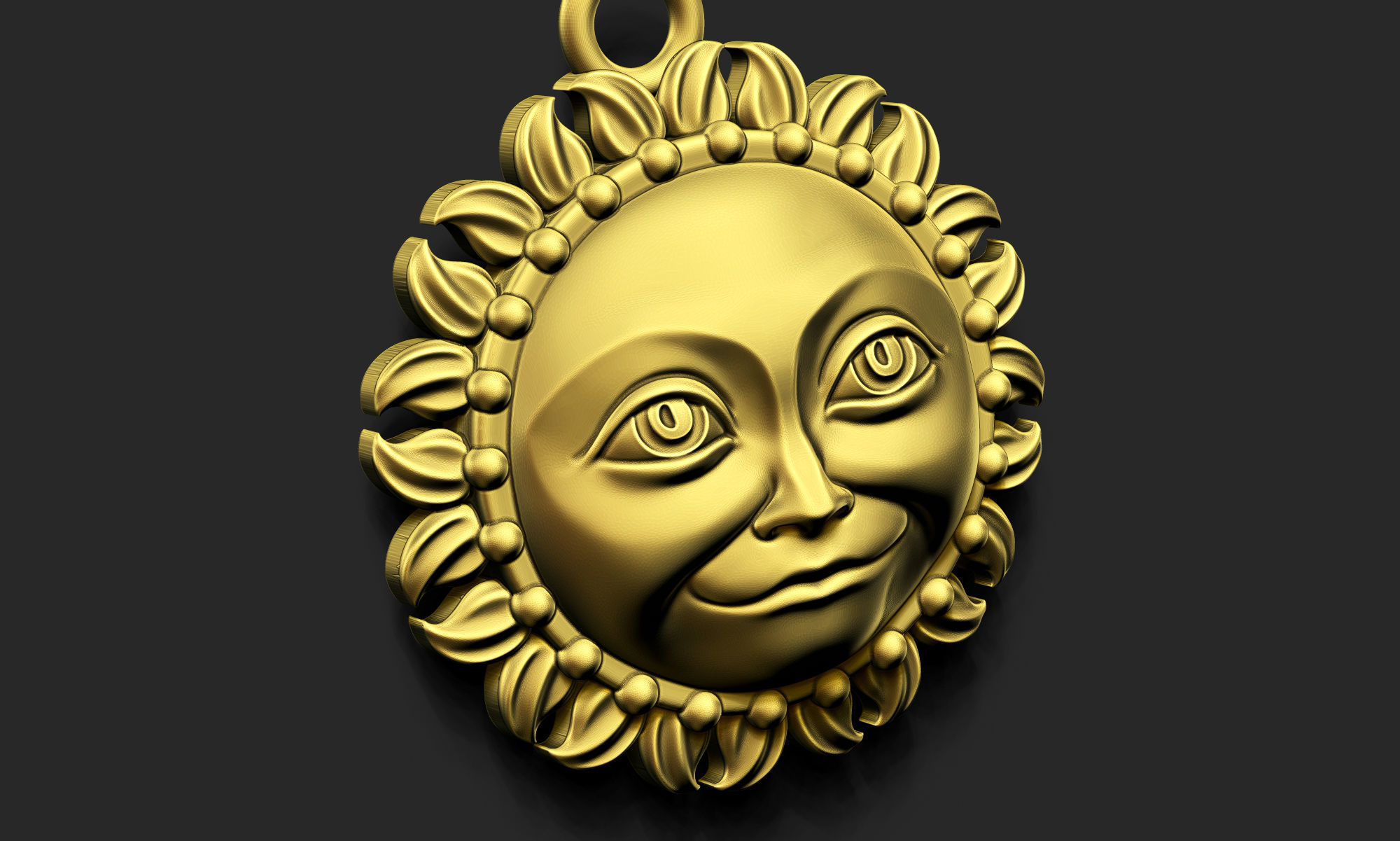 Sun Pendant 3D print model_1