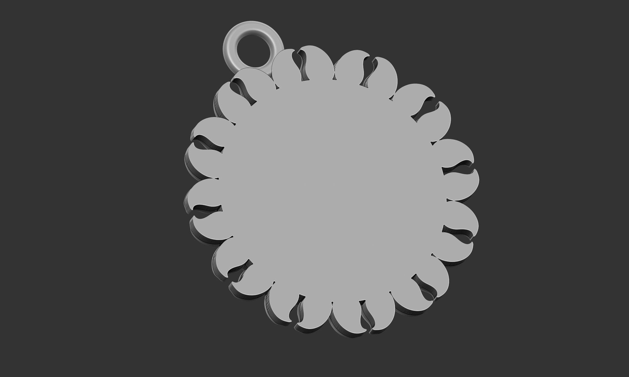 Sun Pendant 3D print model_7