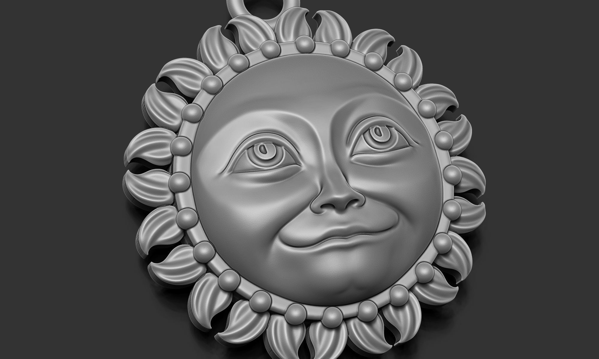 Sun Pendant 3D print model_8