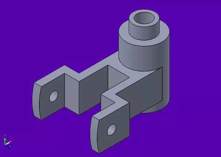 solidtutorial031 metal bracket Free 3D model