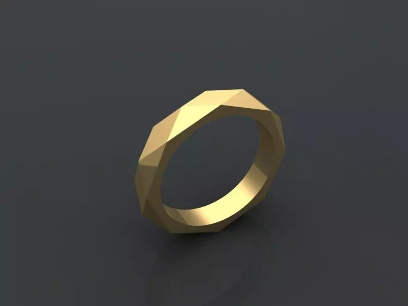 octagon ring  3D print model_0