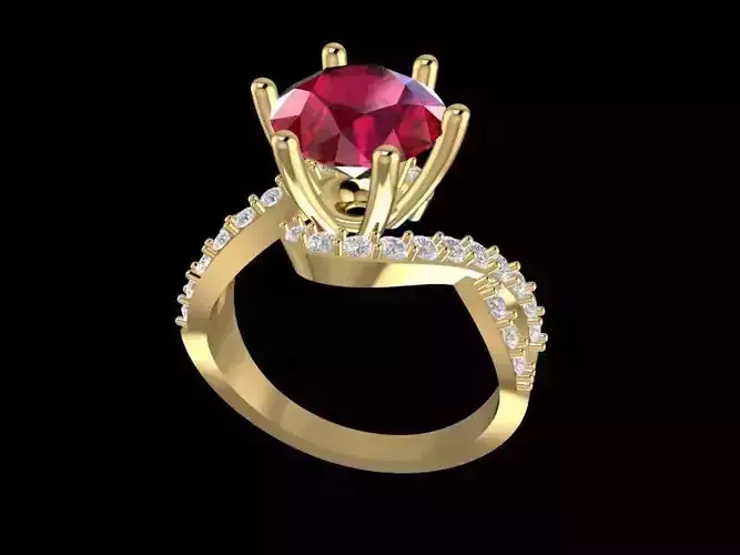 Classic Solitaire Gemstone Ring for Women 1720