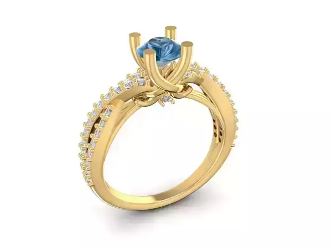 Elegant Green Gemstone Engagement Ring for Women 1722