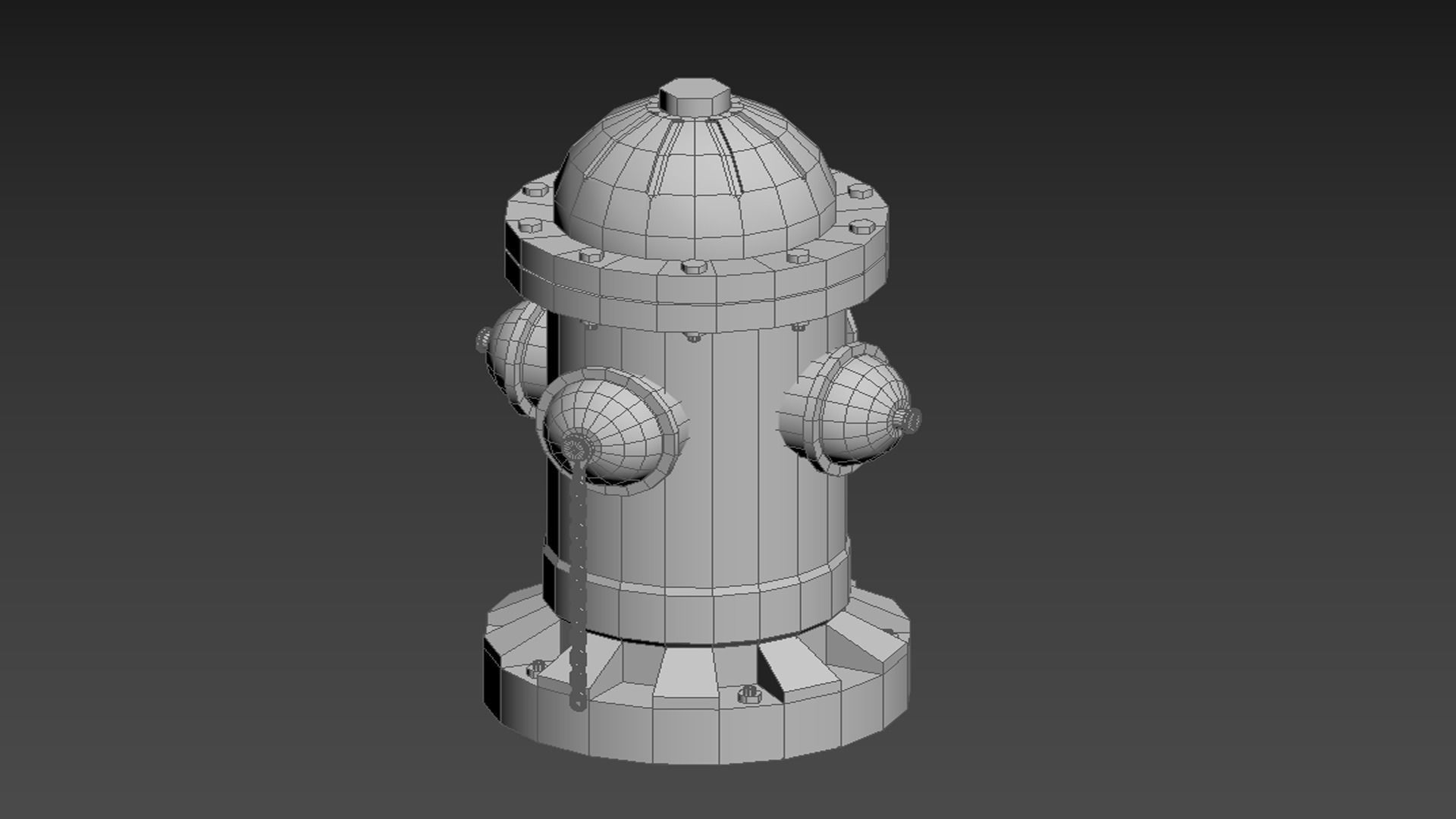 Fire Hydrant 3D Low Poly Model Low-poly 3D model_6