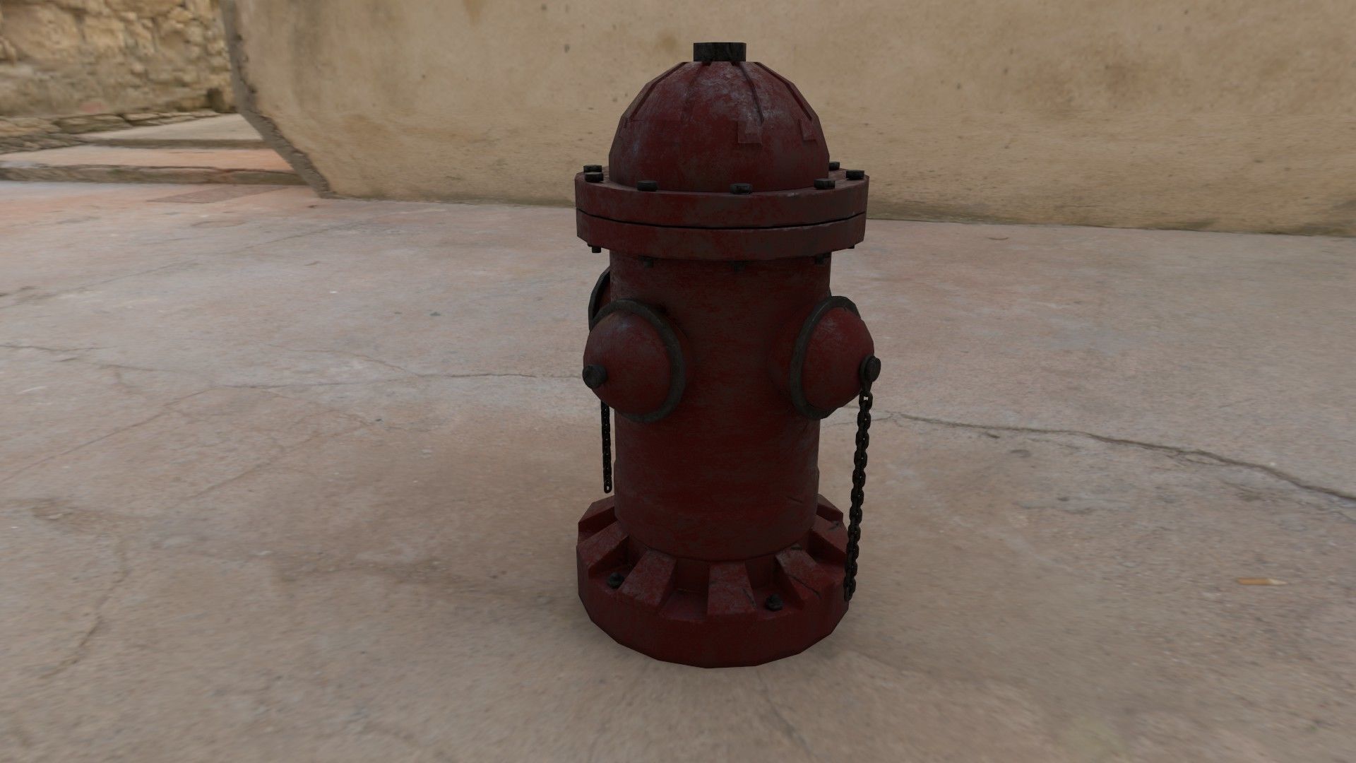 Fire Hydrant 3D Low Poly Model Low-poly 3D model_4