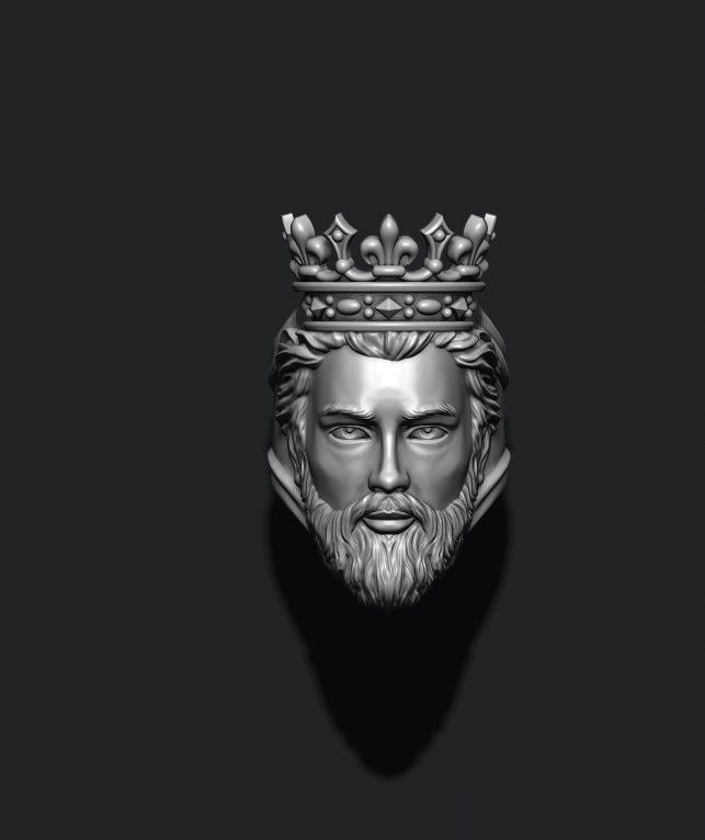 King ring 3D print model_6