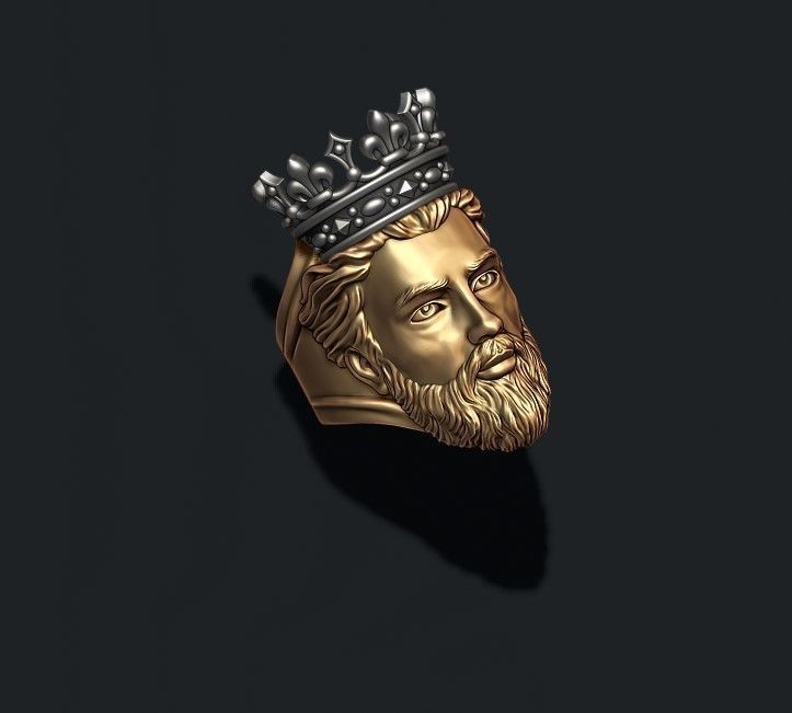 King ring 3D print model_9