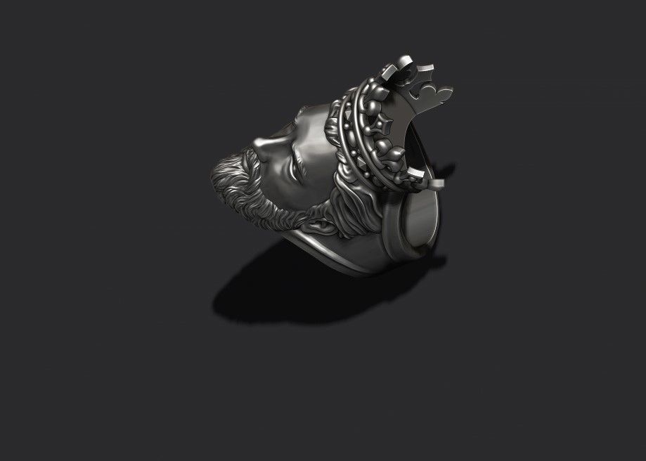 King ring 3D print model_4