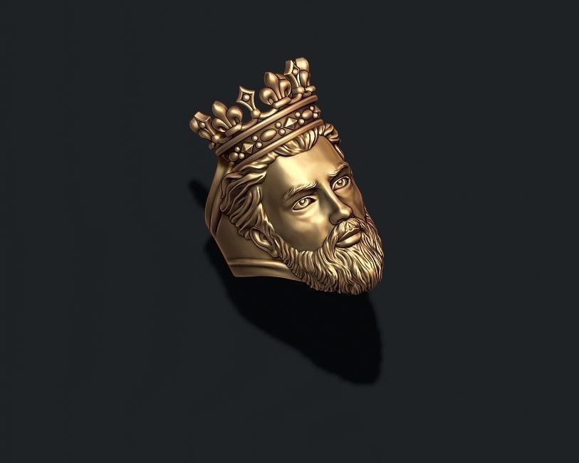 King ring 3D print model_7
