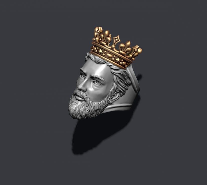 King ring 3D print model_1