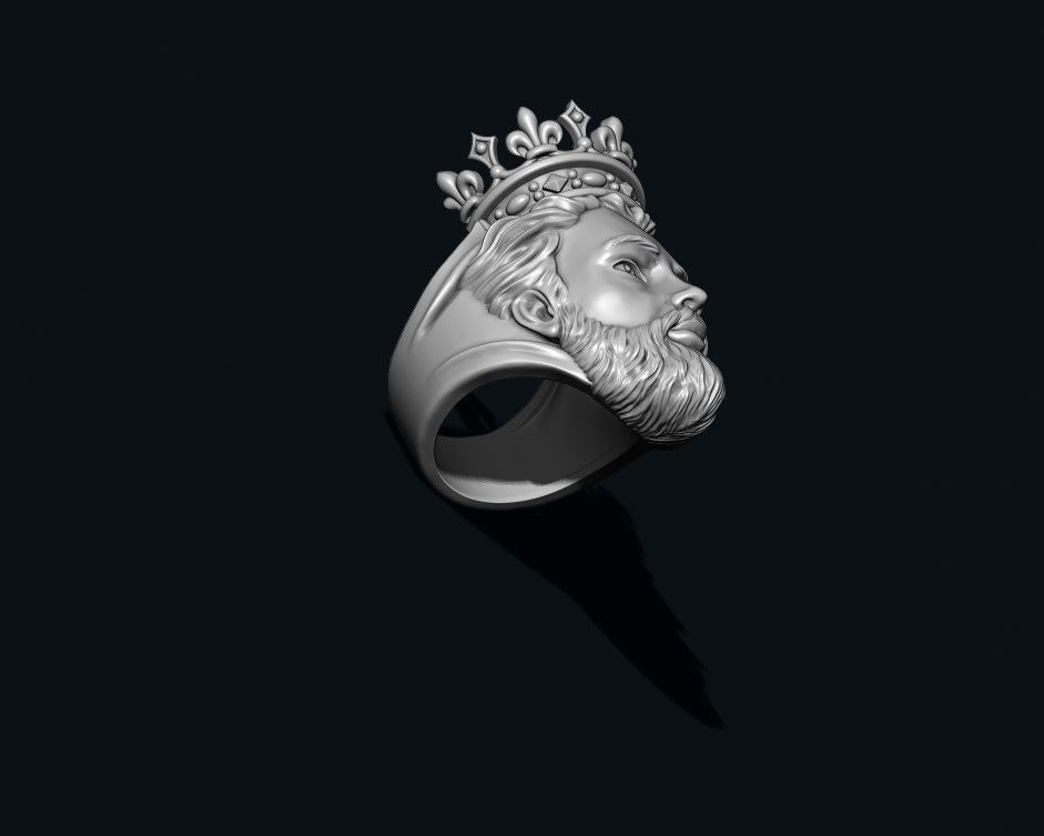 King ring 3D print model_5