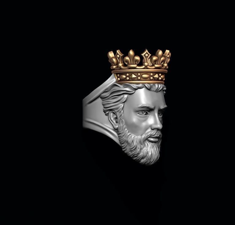 King ring 3D print model_2