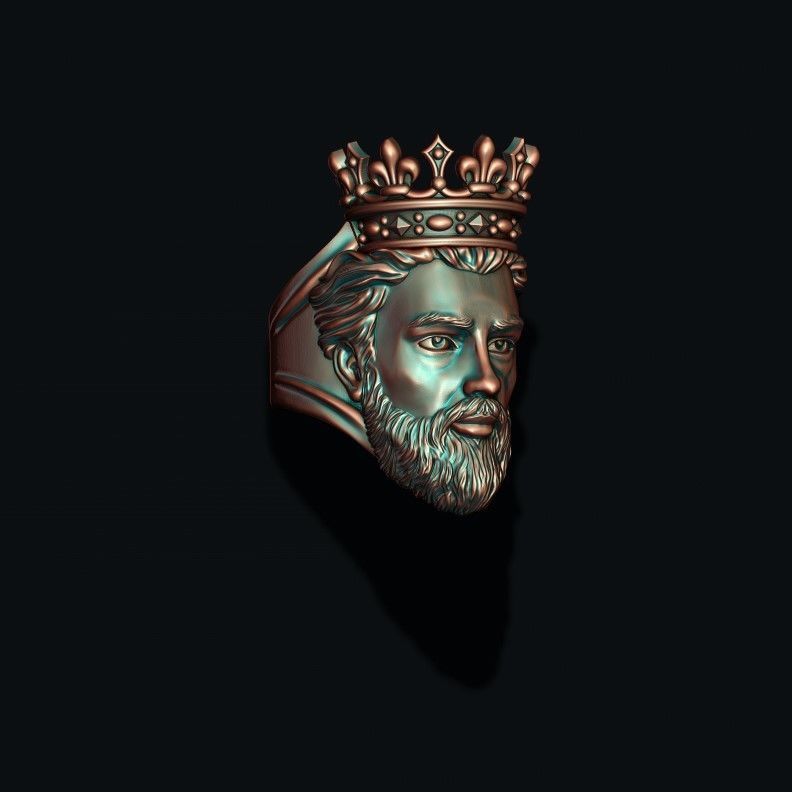 King ring 3D print model_3