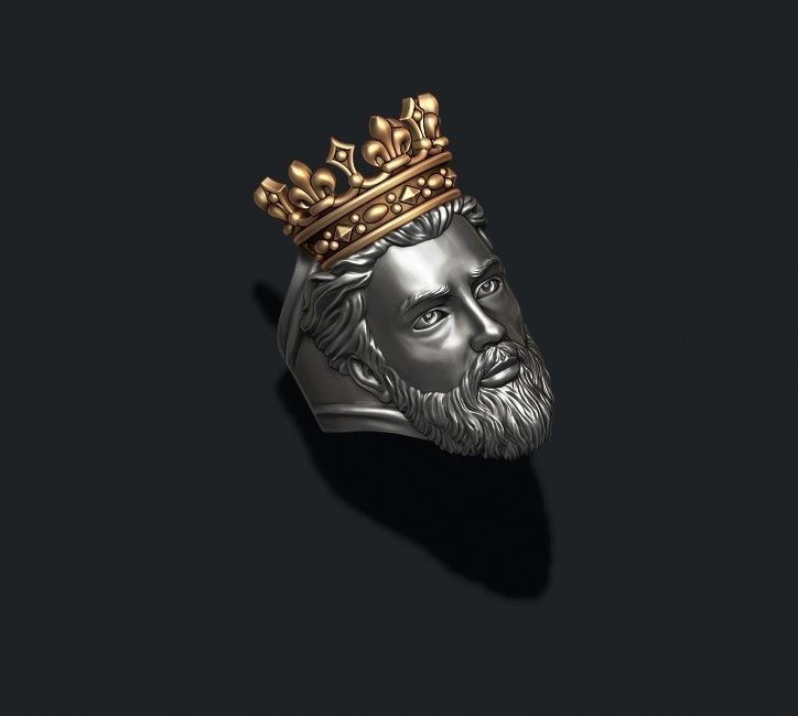 King ring 3D print model_8